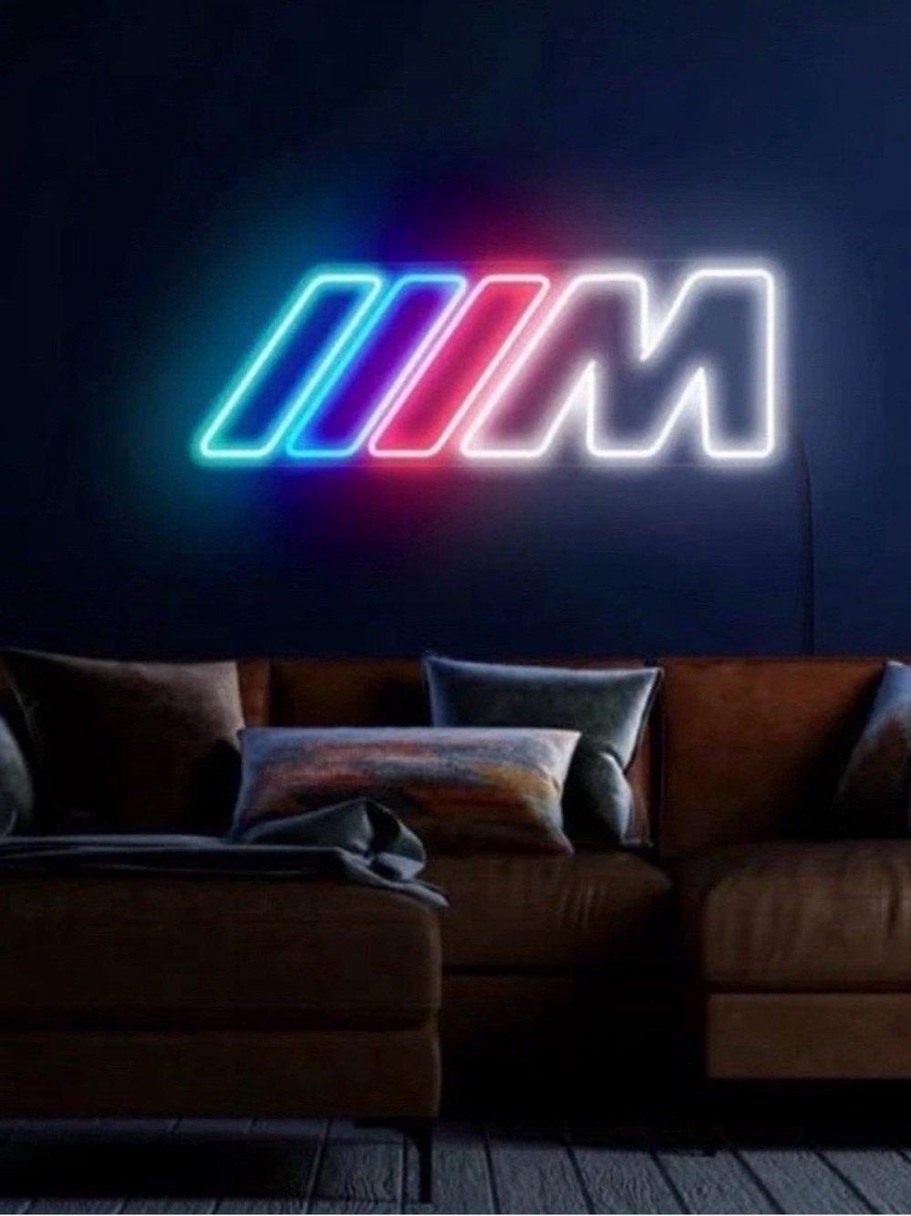LED Neon Sign for Wall Decor BMW M logo Dimmable Led Neon Light Up Sign